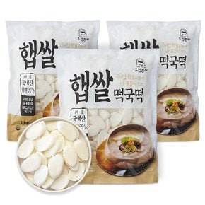 [우정본가] 2023년 국내산 햅쌀 떡국떡 1kg*3봉