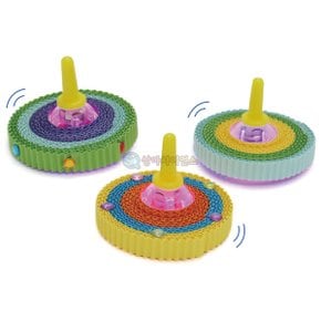 SA LED 반짝 롤업 팽이(5인 세트) 초등 골판지팽이 방과후 수업 놀이 과학만들기 키트