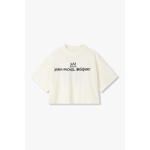 [BASQUIAT] 자수 레터링 크롭 티셔츠 71152403C9105