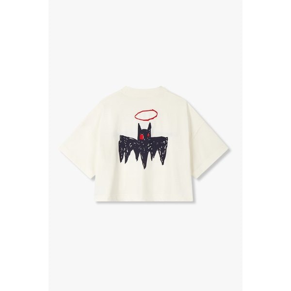 [BASQUIAT] 자수 레터링 크롭 티셔츠 71152403C9105