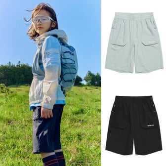 블랙야크키즈 시원함과 신축성이 최고인 여름 우븐팬츠 블랙야크키즈 BK아이싱포티스5부팬츠