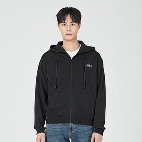 24SS 남여공용 베이직 1도자수 후드집업-BK AO5WIZ999BK