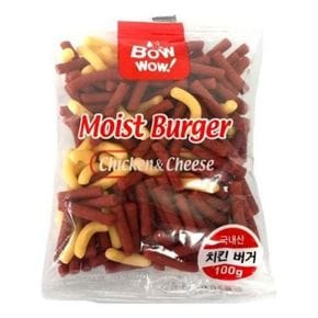 바우와우 치킨 치즈 버거 100g x 10 (1박스) x 2