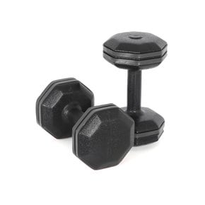 블랙라인 범퍼 옥타곤 덤벨 5kg 2개 세트
