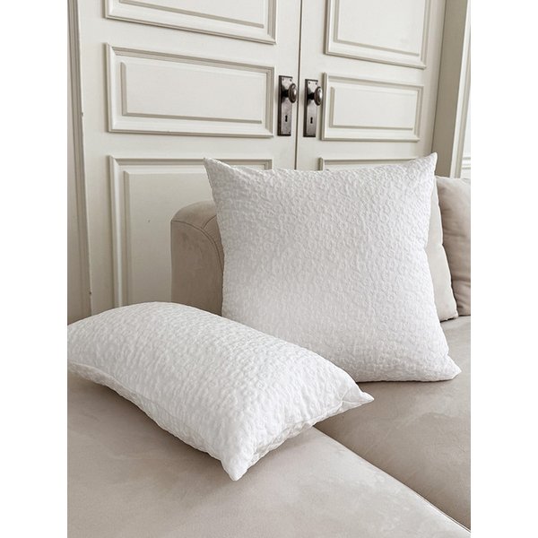 화이트 블룸 소파 쿠션커버