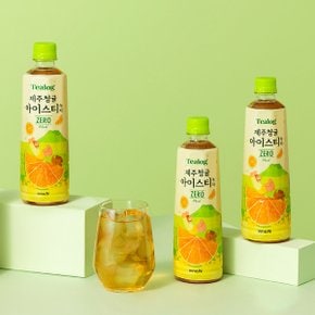 이노엔 티로그 제주청귤 아이스티 녹차 500ml x 12개입