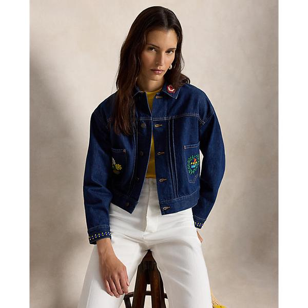 여성 비즈 데님 트러커 재킷(WMPOOTWNDK20031410)