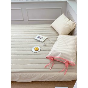 60수 순면 먼지없는 고정밴딩 누빔침대패드 SS/Q 5colors