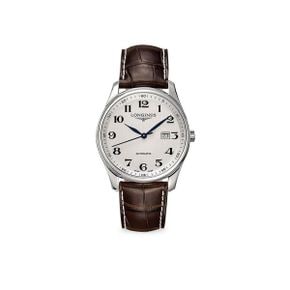 Longines 마스터 컬렉션 라운드 레더 스트랩 워치 시계 9170870