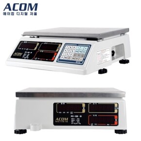 ACOM 가격표시 전자저울 PC100E-15N (MAX : 15kg - 2g) 유통형 저울 - 마트 - 베이커리 - 반찬전문점