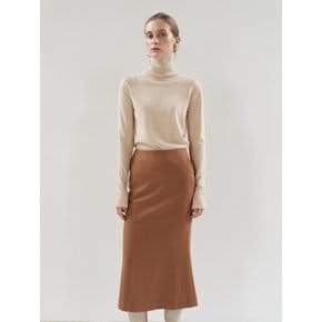 NTW WOOL FLARE SLIT SKIRT 2COLOR