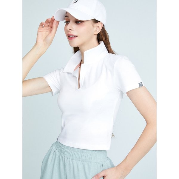 카라 크롭 숏 슬리브_11COLOR