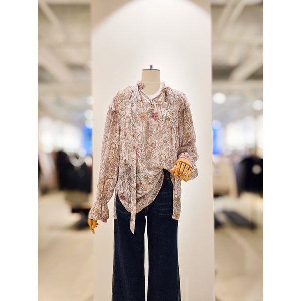 [파주점] [더아이잗컬렉션]퍼퓸 플라워 프릴 블라우스 CR3A0BL841