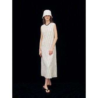 모한 TFR SLEEVELESS STITCH COTTON DRESS_IVORY