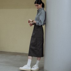 H-line cargo skirt_Gray