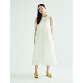 LEAF MIDI DRESS _ BEIGE