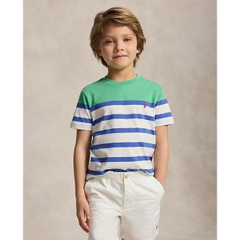 폴로 랄프 로렌 폴로 키즈 남아 2-7세 스트라이프 코튼 저지 티(CWPOTSHB8021243300)