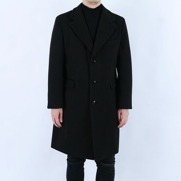  롤프 남성 남자 기모 울 캐시미어 기본 싱글 롱코트 겨울 coat 3버튼 wool