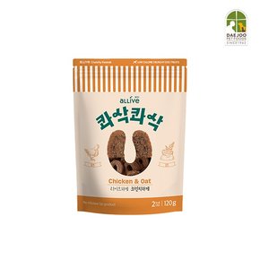 강아지간식 콰삭콰삭 치킨&오트 120g