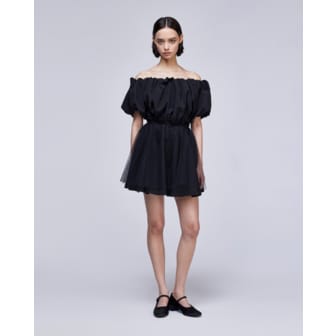 송지오 [파주점] [송지오우먼]오프숄더 베일드 드레스 블랙  WH2OP303BK