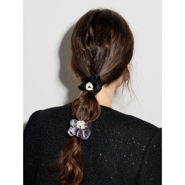 LB_Velvet shine hair scrunchie_2color