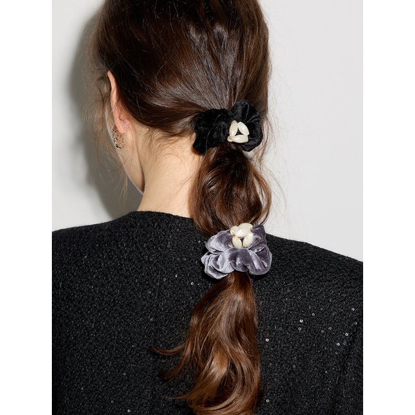 LB_Velvet shine hair scrunchie_2color