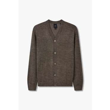 ARMANI EXCHANGE AX남성 미니 라벨 브이넥 니트 가디건A414332002멜란지브라