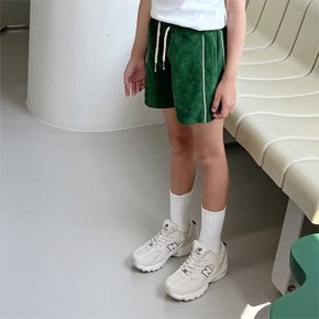 TERRY PIPING SHORT PANTS : GRASS GREEN