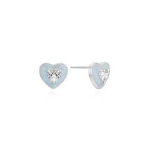 sky heart cubic earring