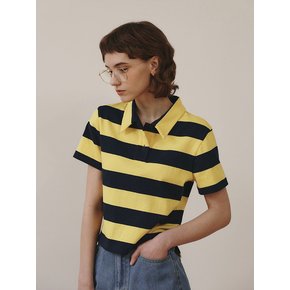 WIDE STRIPE COLLAR TEE YELLOW 긴팔/반팔