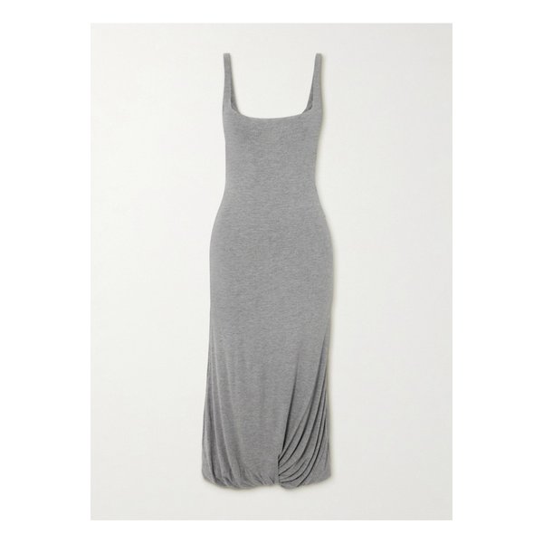 식스틴 알링턴 시드 개더 저지 미디 드레스 그레이 1647597332325130