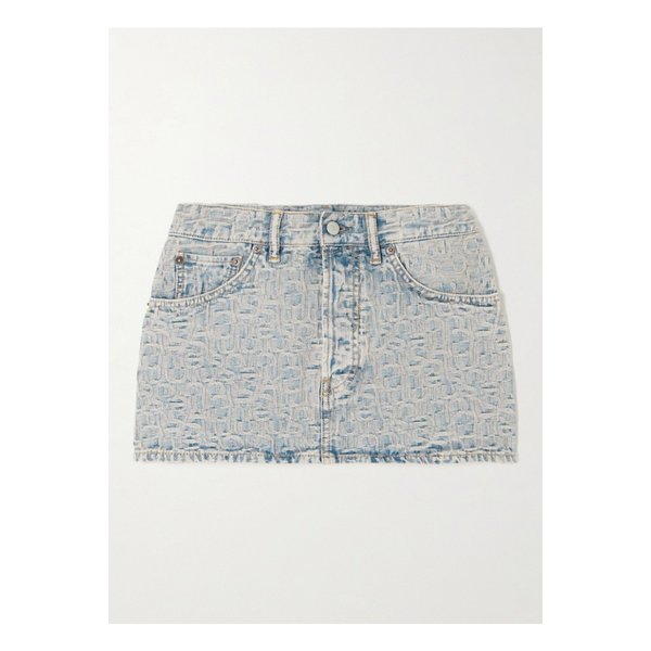 데님 자카드 미니 스커트 블루 1647597345136416