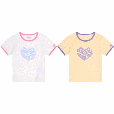 NBA KIDS K232TS630P    NBA 여아 하트로고 링거 티셔츠