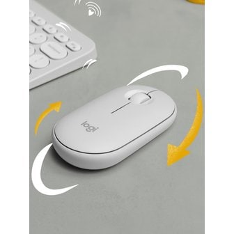 Logitech 로지텍 코리아 PEBBLE 2 M350S 블루투스 무선 마우스 화이트