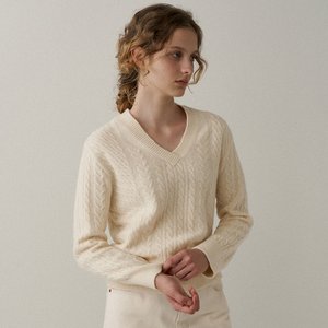 blank03 [블랭크03] cashmere cable pullover (cream)