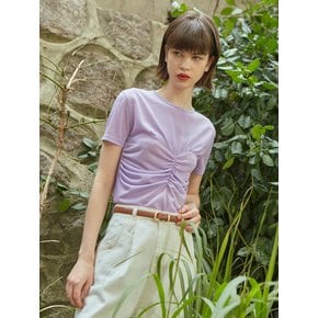 [LINE] Shirring Top Layered T-Shirt (Lavender)