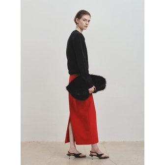 토니웩 WOOL PENCIL MIDI-SKIRT_ RED