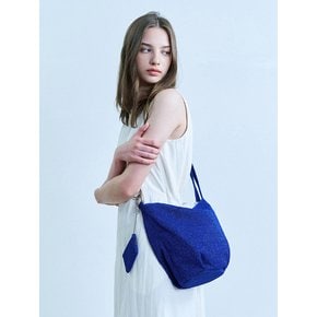 Multi glitter basket bag - blue