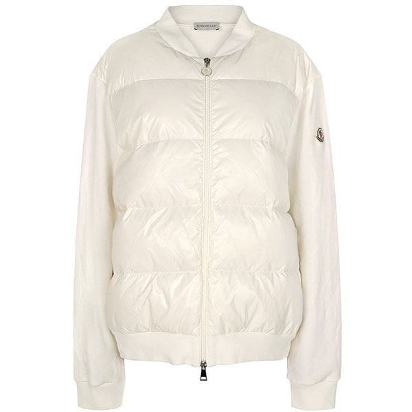 [부산점] 몽클레어 화이트 코튼 믹스 구스 다운 집업 자켓 MAGLIA APERTA 8G00029 89A2Y 034