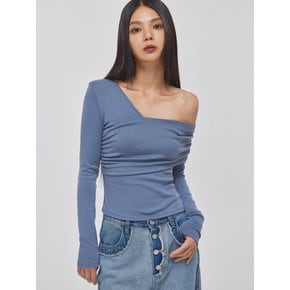 COVERED ONE-SHOULDER LONG SLEEVE TOP_T326TP101