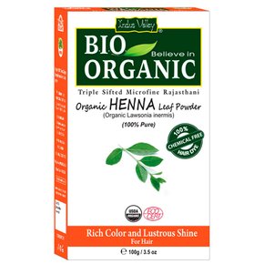 바이오 오가닉 내추럴 헤나 파우더 천연 염색 Henna Leaf 헤나 리프 (붉은색) 100g