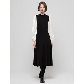 Layered chiffon dress _ Black