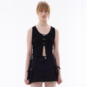 CINDY SLEEVELESS TOP SET / BLACK