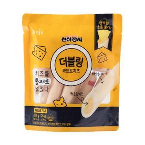 천하장사 더블링 콰트로치즈 소시지 250g (25g x 10개입) 1봉 .