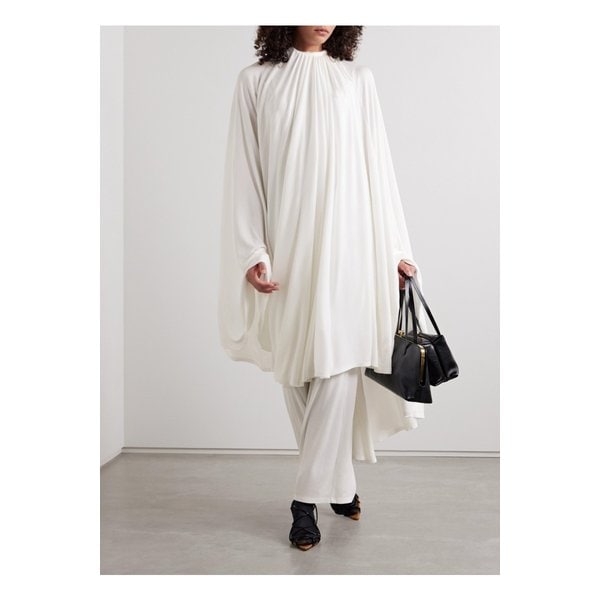 마리 아담 리나트 케이프 이펙트 레이어드 개더 크레이프 저지 맥시 원피스 1647597336167945