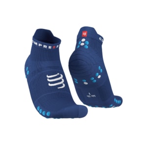 러닝 로우컷 양말 PRO RACING SOCKS V4.0 RUN LOW SODALITE/FLUO BLUE