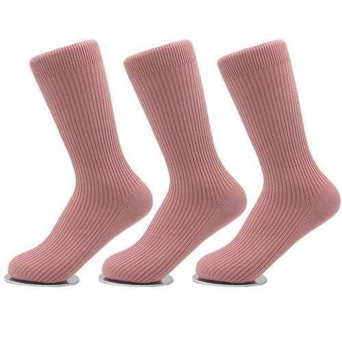 남성 가는 골지 빅사이즈 장목 양말 라즈베리 3켤레 280-330mm