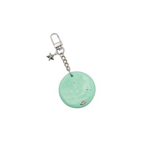 round star mirror key ring-mint