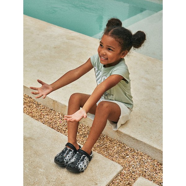 마블링 샌들 black