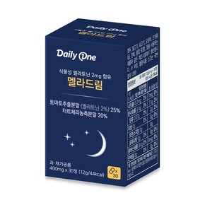 식물성 멜라토닌 2mg 함유 멜라드림 400mg X 30정 1통